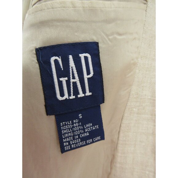 VINTAGE Gap Sport Coat Small Blazer Linen 90s Field Classic Jacket * - Picture 12 of 13